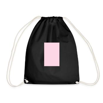 Pink Rectangle Square Square Template for Design - Drawstring Bag - black - Front