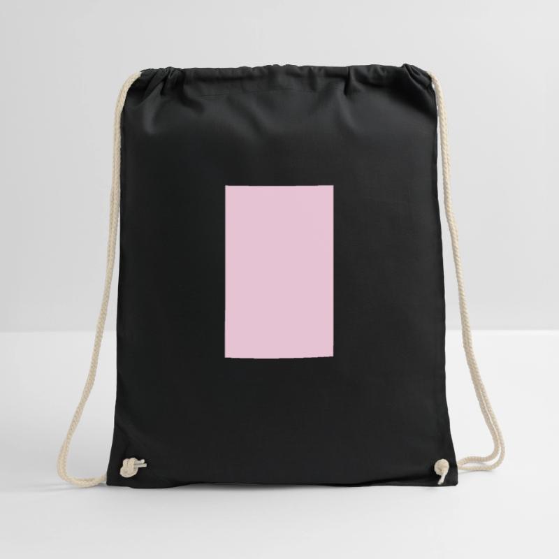 Pink Rectangle Square Square Template for Design Drawstring Bag