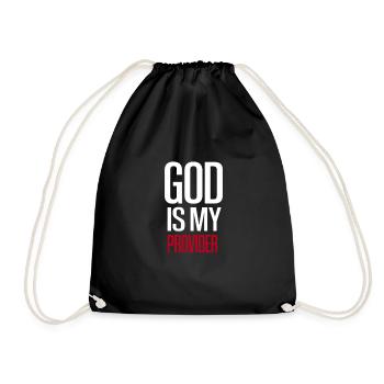 God my provider Yahweh Jireeh - Drawstring Bag - black - Front