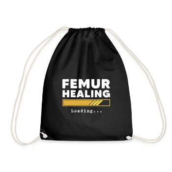 Charge de guérison du fémur Jambe cassée Fracture du fémur - Sac de sport léger - noir - Devant