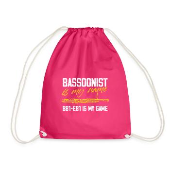 Bassoonist is my name BB1-EB1 is my Game - Turnbeutel - Fuchsia - Vorne