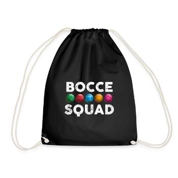 Bocce Squad | Bocce Ball - Drawstring Bag - black - Front