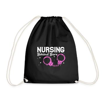 Nursing Behind Bars - Drôle d’infirmière correctionnelle - Sac de sport léger - noir - Devant