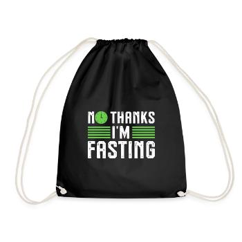 No Thanks I'm Fasting One Meal A Day Ramadan - Turnbeutel - Schwarz - Vorne