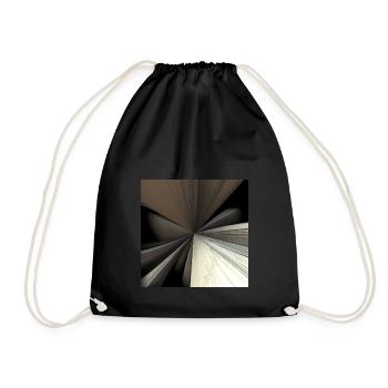Art numérique 3D - fraktal abstrait cool - Sac de sport léger - noir - Devant