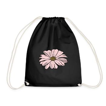 Flower Pink Pink Flower Flowers Pink Pink Flowers - Drawstring Bag - black - Front