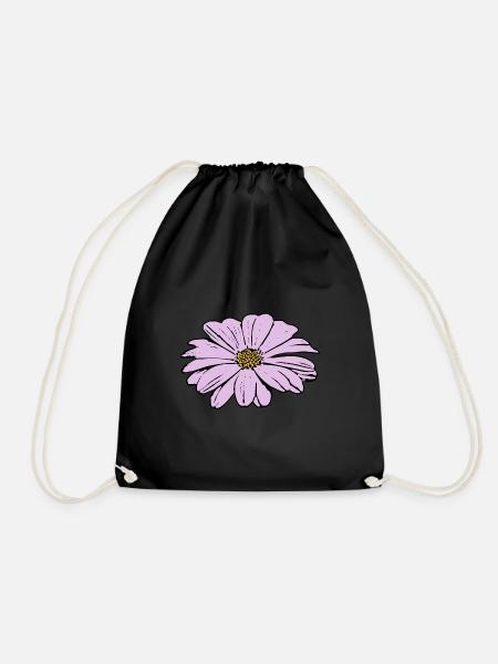 Blume pastell Blume Blumen pastell Blumen flieder - Turnbeutel - Schwarz