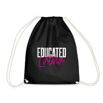 Educated Latina - Drawstring Bag - black - Front