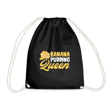 Banana Pudding Queen Confectioner Pastry Chef - Turnbeutel - Schwarz - Vorne
