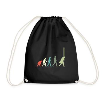 Log Tosser Evolution Wood Chunk Toss Lumber - Drawstring Bag - black - Front