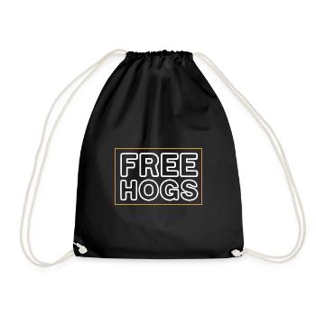 free hogs Design for a jokes fan - Turnbeutel - Schwarz - Vorne