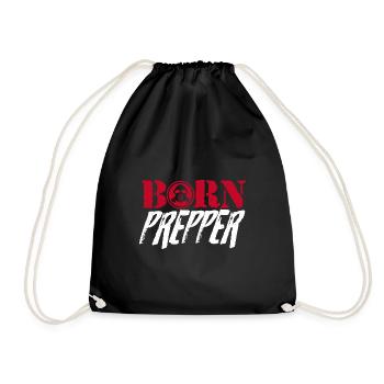 Born Prepper Survival Gear - Drawstring Bag - black - Front