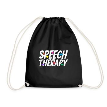 Logopäde Sprachtherapie Sprachtherapeut - Turnbeutel - Schwarz - Vorne