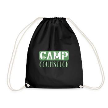 Tent Camp Manager Summer Camp - Drawstring Bag - black - Front