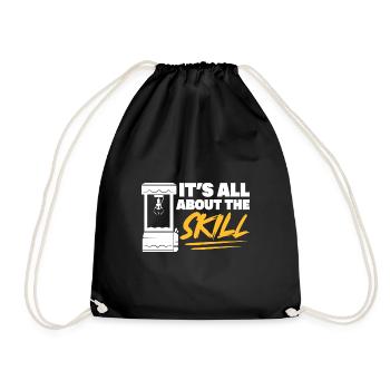 Its all about the skill Design for a game lover - Drawstring Bag - black - Front