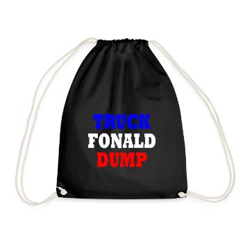 truck fonald dump - Drawstring Bag - black - Front