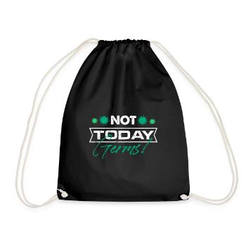 Not Today Germs Germaphobia Sanitizer - Drawstring Bag - black - Front