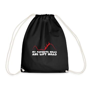 Roller Coaster Amusement Park Amusement Park - Drawstring Bag - black - Front