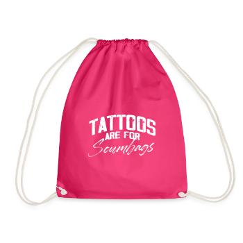 Les tatouages sont pour les ordures Illustration de peau Tatouage - Sac de sport léger - fuchsia - Devant