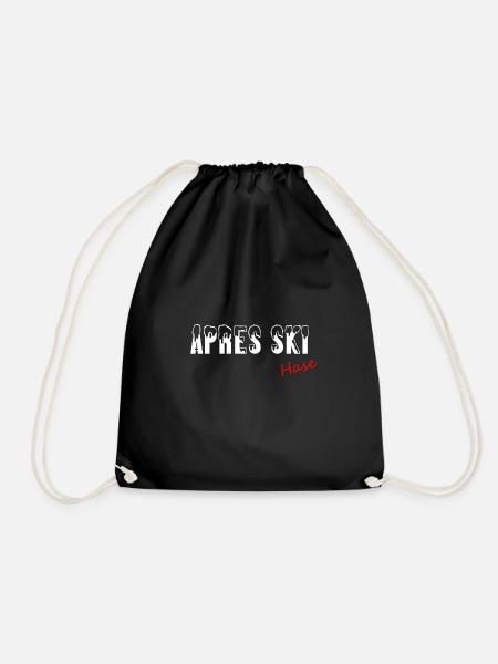 Après Ski Party Design Apres Skihase - Turnbeutel - Schwarz