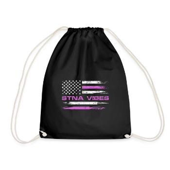 stna vibes Design for an american nurse - Drawstring Bag - black - Front