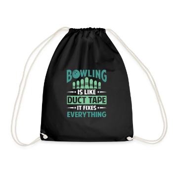 Bowling is like Duct Tape it fixes everything - Sac de sport léger - noir - Devant