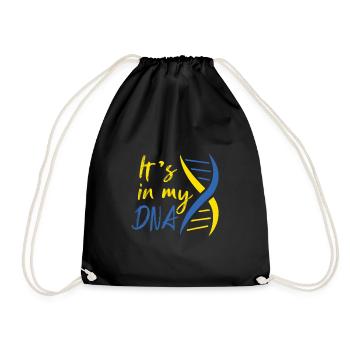 It's In My Dna Ukraine Vintage Ukrainian Flag - Drawstring Bag - black - Front