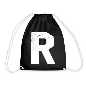 R --- Ronny, Ralf, Ronald, Rainer, Rolf - - Turnbeutel - Schwarz - Vorne
