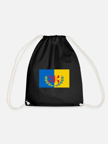 Official Kabyle flag - Drawstring Bag - black