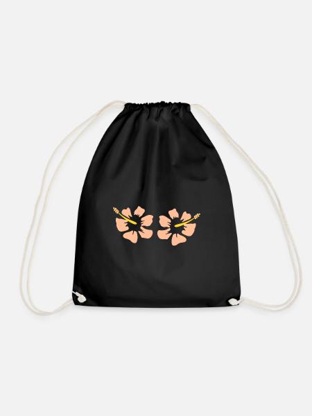 Blume pastell Blume Blumen pastell Blumen Hibiskus - Turnbeutel - Schwarz