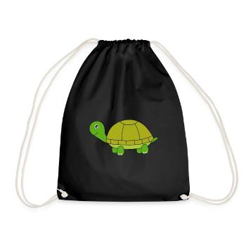 Schildkröte - Turnbeutel - Schwarz - Vorne
