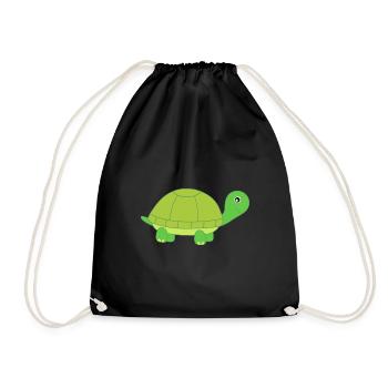 Turtle Turtles - Drawstring Bag - black - Front