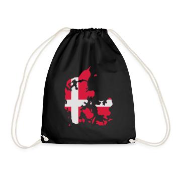 Danemark - drapeau - Sac de sport léger - noir - Devant