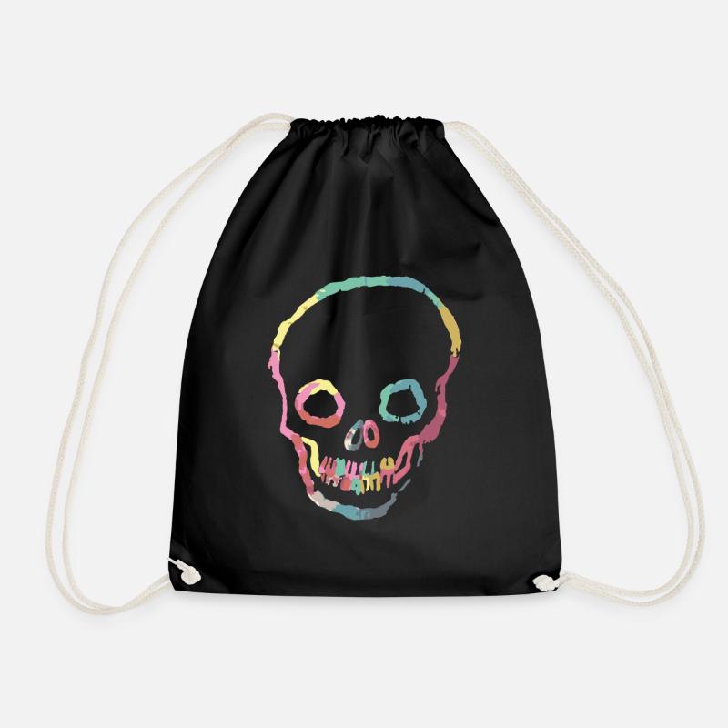 scull - Drawstring Bag - black