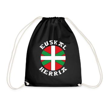 euskal herria design 7 - Drawstring Bag - black - Front