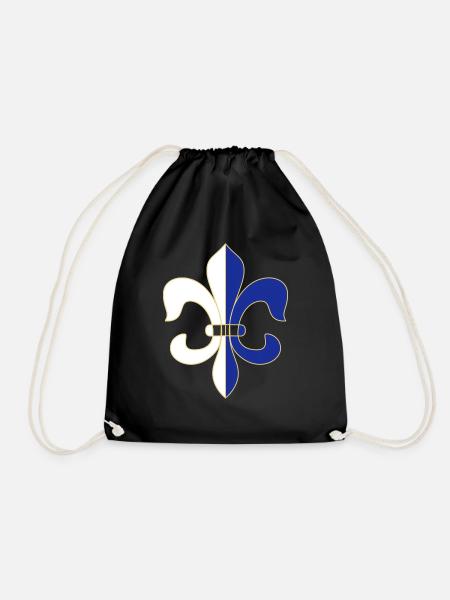 French lily - Drawstring Bag - black