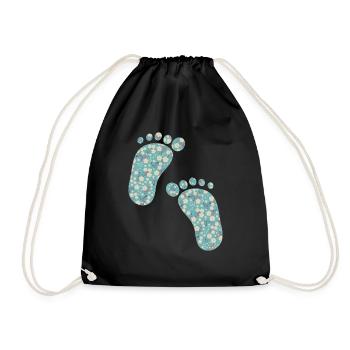 pieds liberty turquoise - Sac de sport léger - noir - Devant