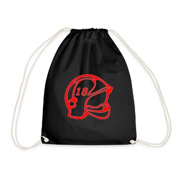 Feuerwehrhelm - Turnbeutel - Schwarz - Vorne