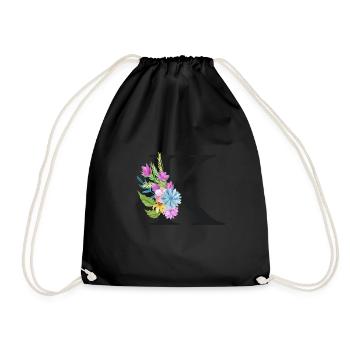 K lettre noire - Sac de sport léger - noir - Devant