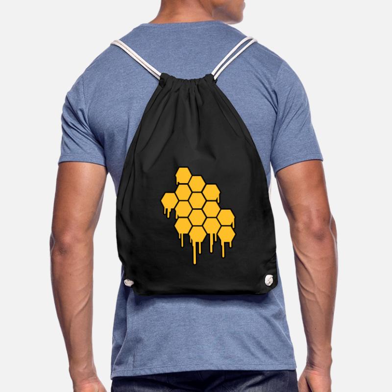 Honeycombs Pattern Drawstring Bag