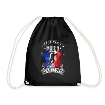 Les Bleues Footballeuse. Equipe de France féminine - Sac de sport léger - noir - Devant