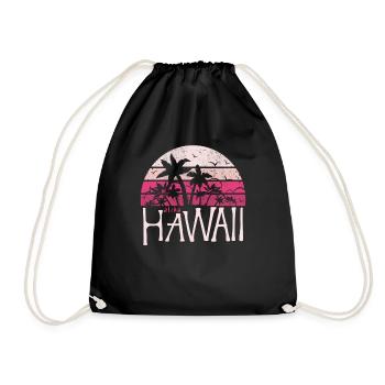 Hawaii - Turnbeutel - Schwarz - Vorne
