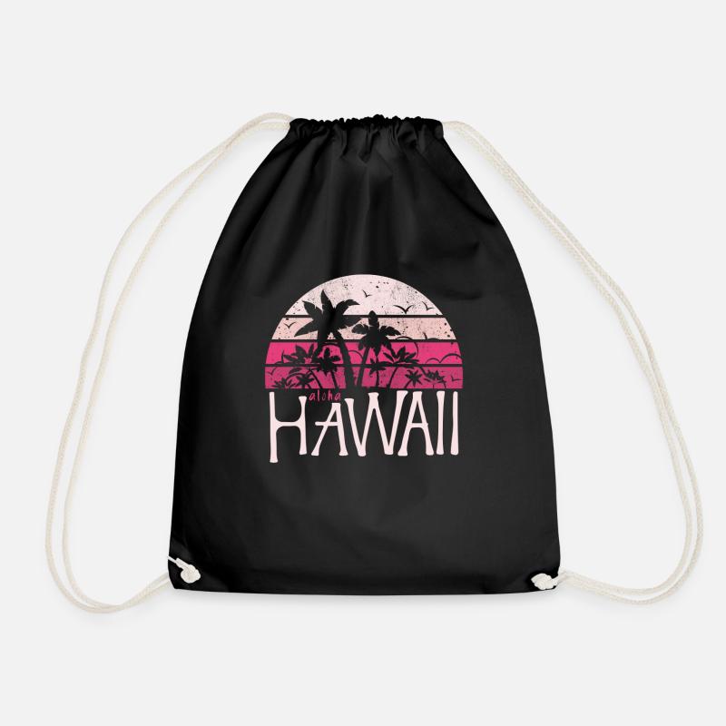 Hawaii - Drawstring Bag - black