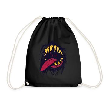 Bouche de monstre - Sac de sport léger - noir - Devant