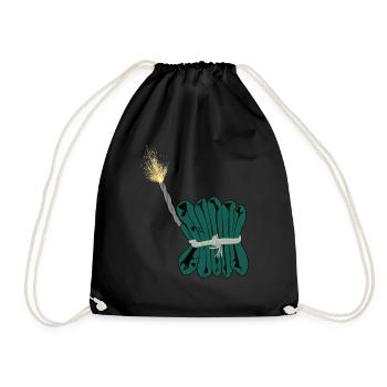 Firecracker fireworks New Year's Eve - Drawstring Bag - black - Front