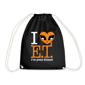 Je coeur et - Sac de sport léger - noir - Devant
