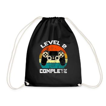 A LEVEL 2 COMPLETE VINTAGE - Drawstring Bag - black - Front