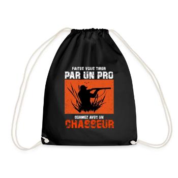 FAITES VOUS TIRER PAR UN PRO DORMEZ AVEC CHASSEUR - Sac de sport léger - noir - Devant