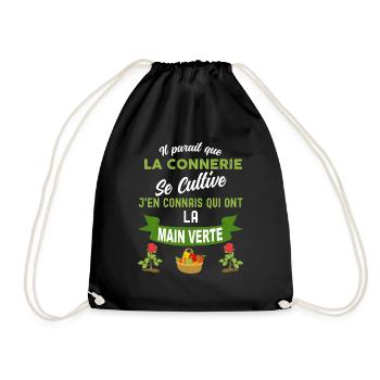 Cultiver la connerie idée cadeau humoristique - Sac de sport léger - noir - Devant