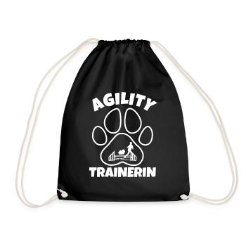 Agility Trainerin - Turnbeutel - Schwarz - Vorne